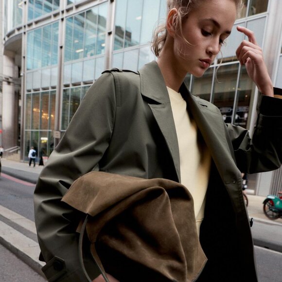 Water Repellent Windproof Double-Breasted Trench Coat - Picture 7 of 7